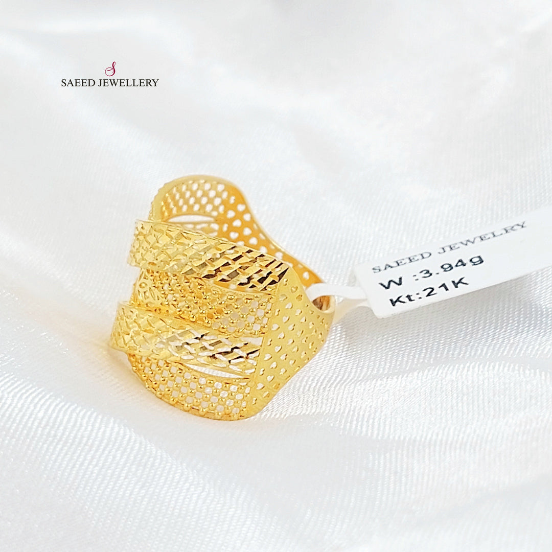 Waves Ring Made of 21K Gold by Saeed Jewelry 