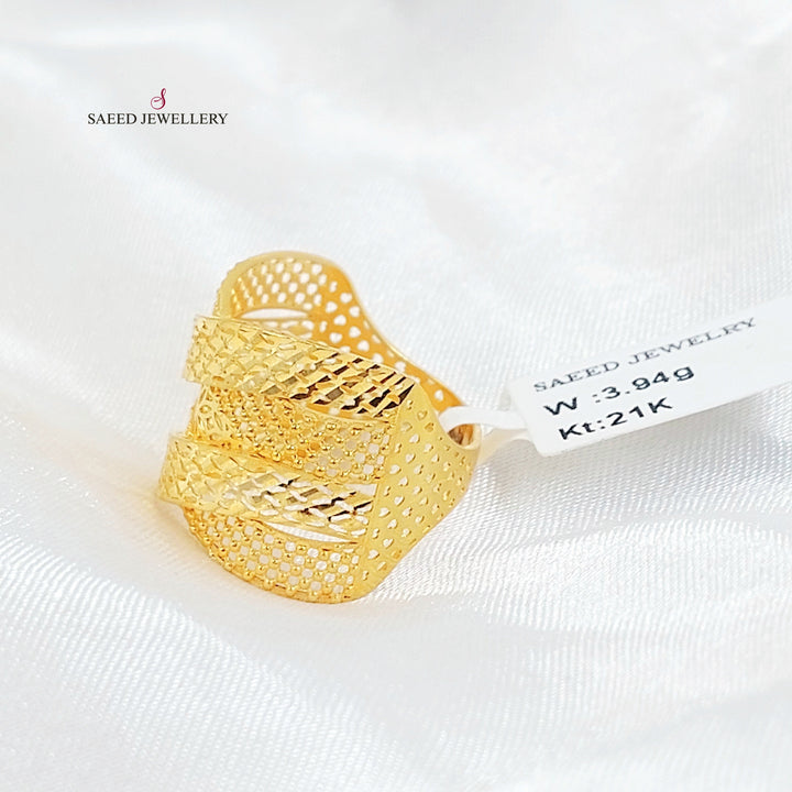 Waves Ring Made of 21K Gold by Saeed Jewelry 