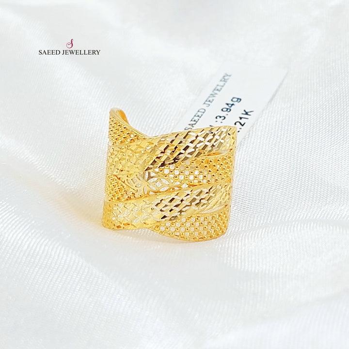 Waves Ring Made of 21K Gold by Saeed Jewelry 