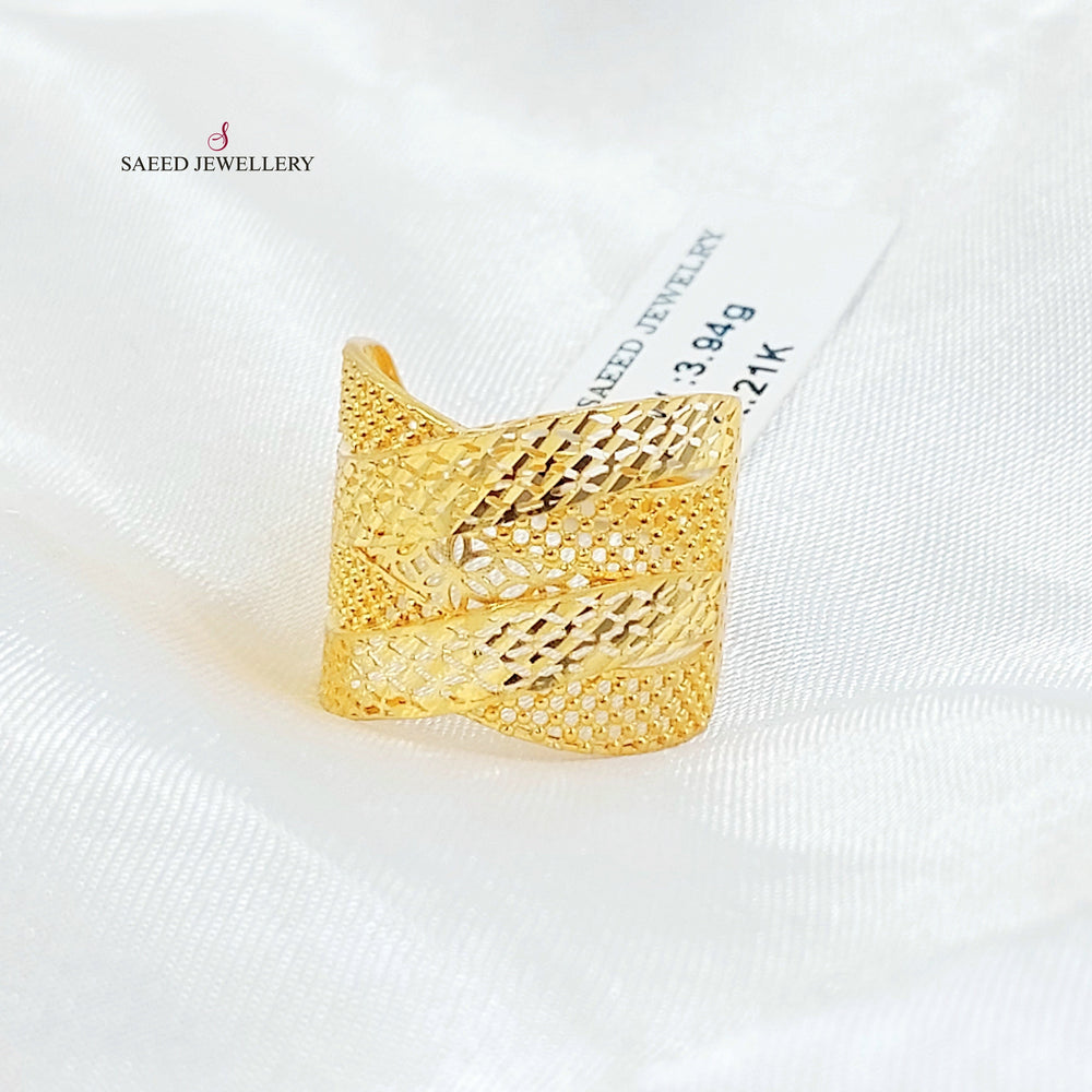 Waves Ring Made of 21K Gold by Saeed Jewelry 