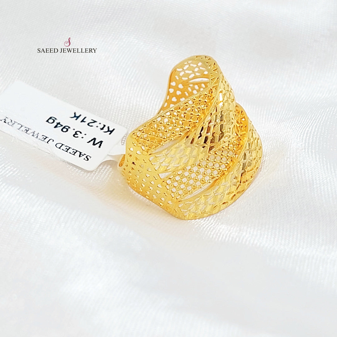 Waves Ring Made of 21K Gold by Saeed Jewelry 