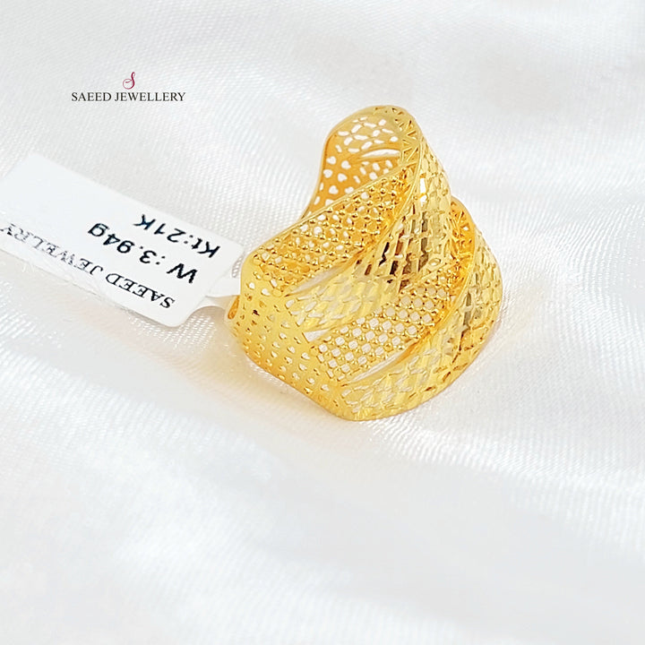 Waves Ring Made of 21K Gold by Saeed Jewelry 