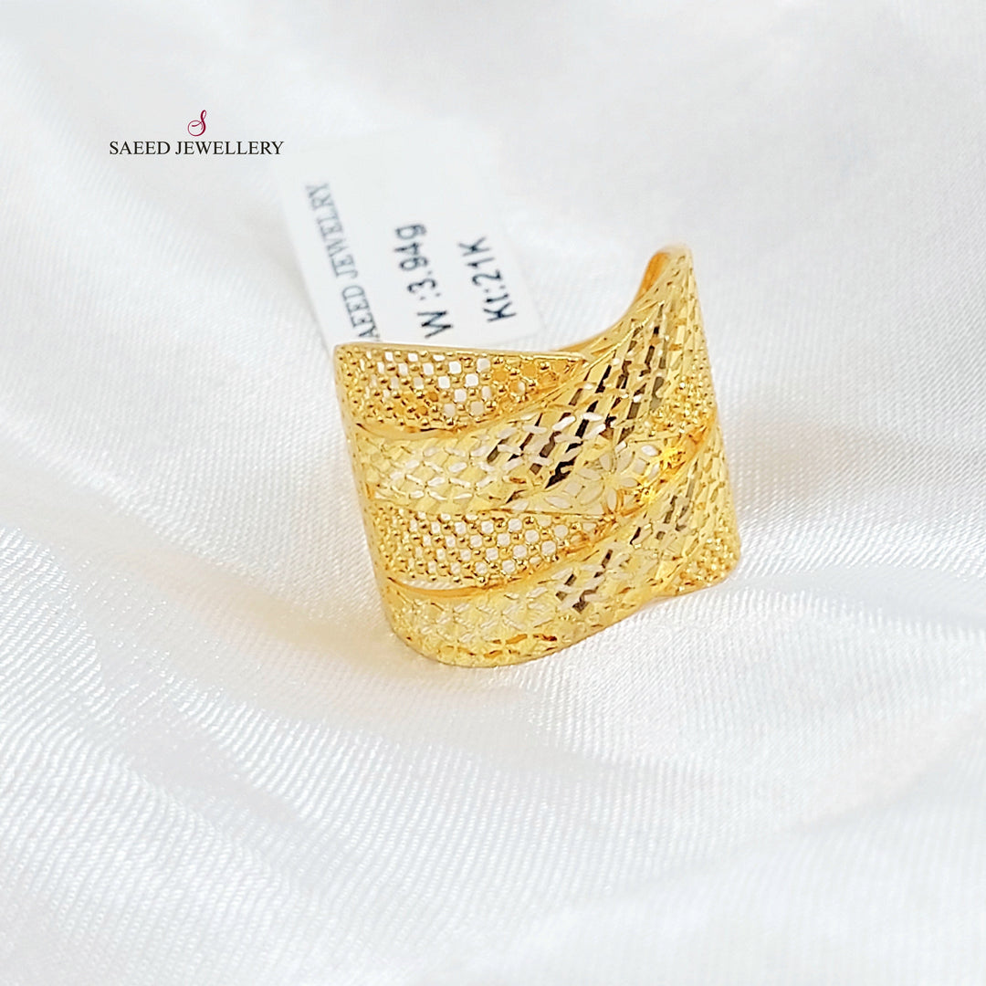 Waves Ring Made of 21K Gold by Saeed Jewelry 