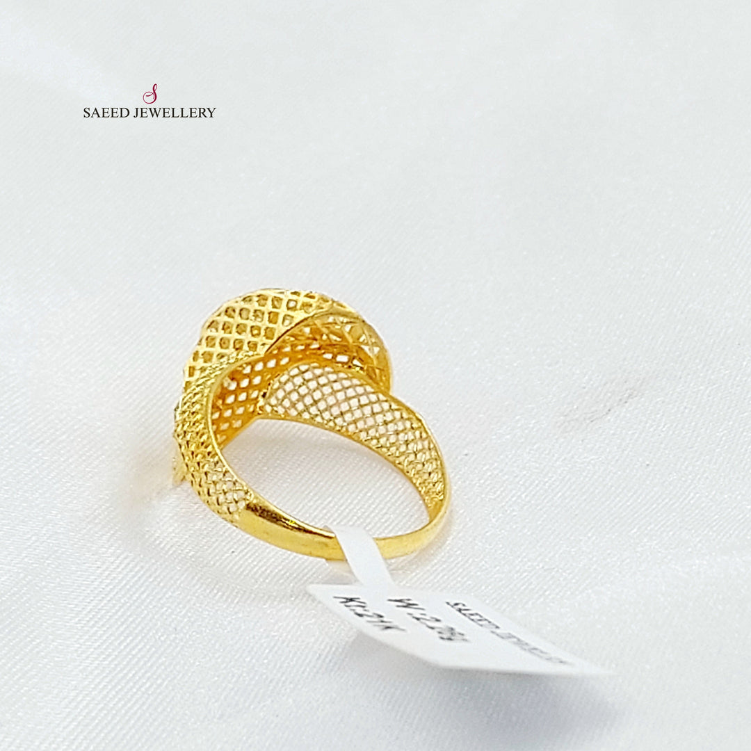 21K خاتم امواج-مجوهرات الشيخ سعيد-Saeed Jewelry 