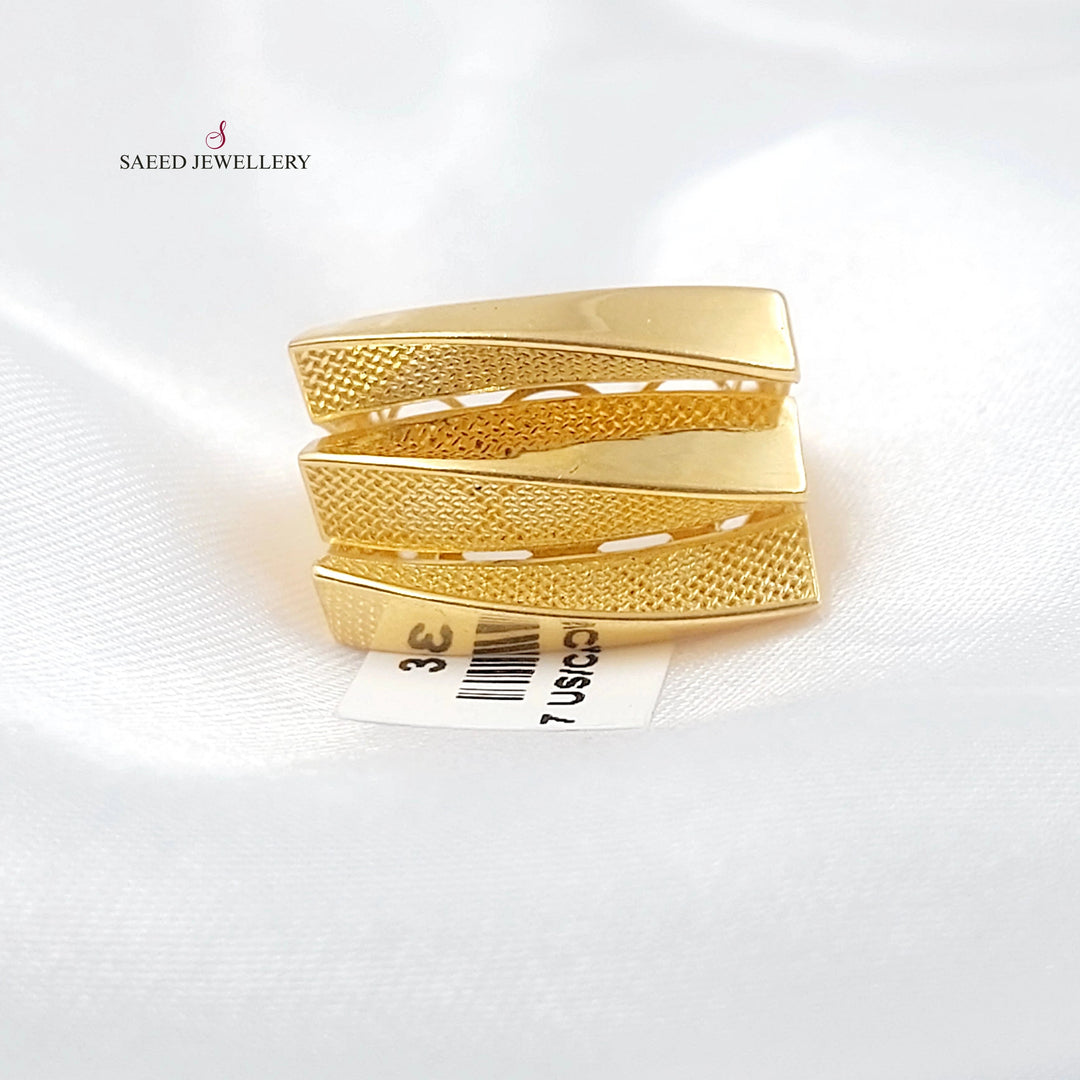 21K خاتم امواج-مجوهرات الشيخ سعيد-Saeed Jewelry 