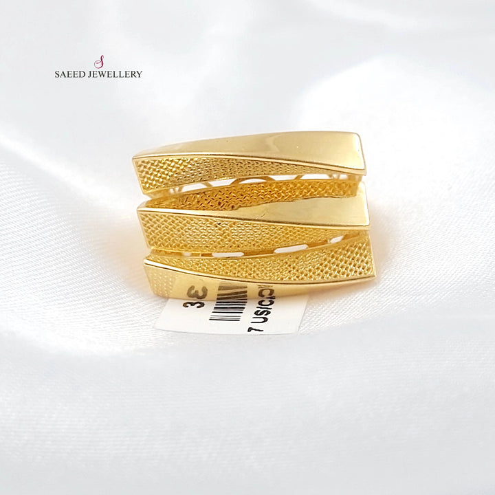 21K خاتم امواج-مجوهرات الشيخ سعيد-Saeed Jewelry 