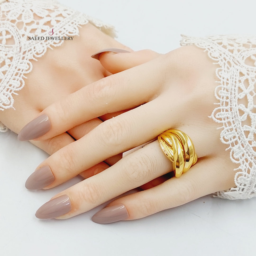 21K Gold Waves Ring by Saeed Jewelry - Image 5