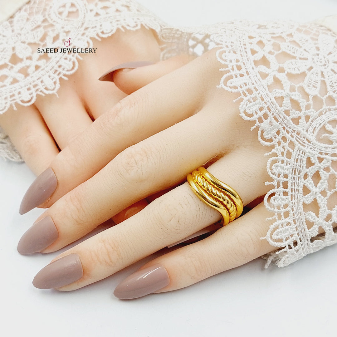 Waves Ring Made of 21K Gold by Saeed Jewelry 