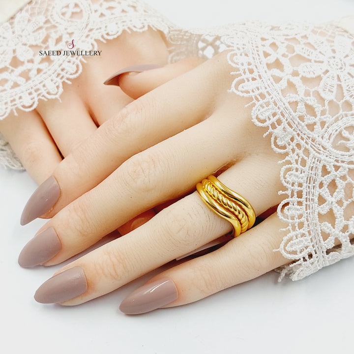 Waves Ring Made of 21K Gold by Saeed Jewelry 