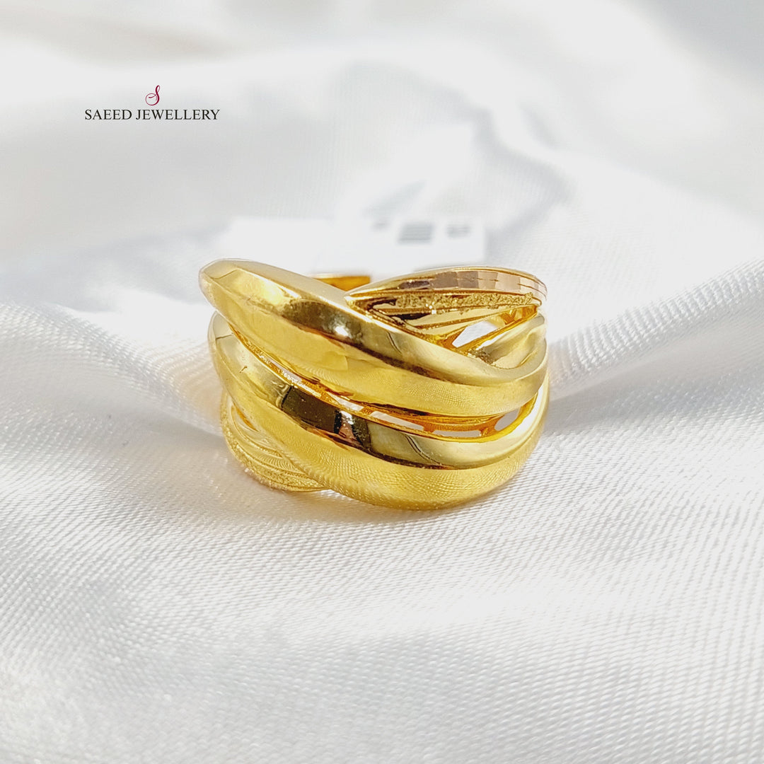 21K Gold Waves Ring by Saeed Jewelry - Image 3