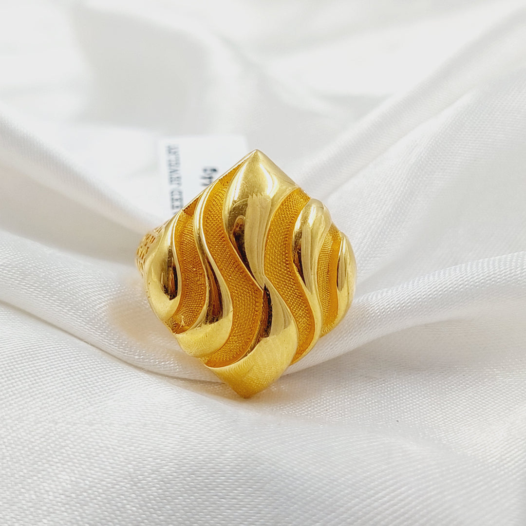 21K Gold Waves Ring by Saeed Jewelry - Image 4