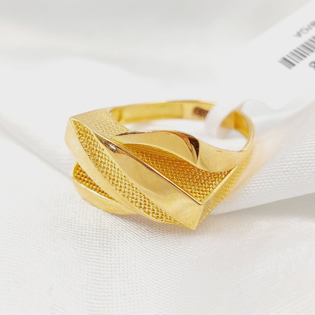 21K خاتم امواج-مجوهرات الشيخ سعيد-Saeed Jewelry 