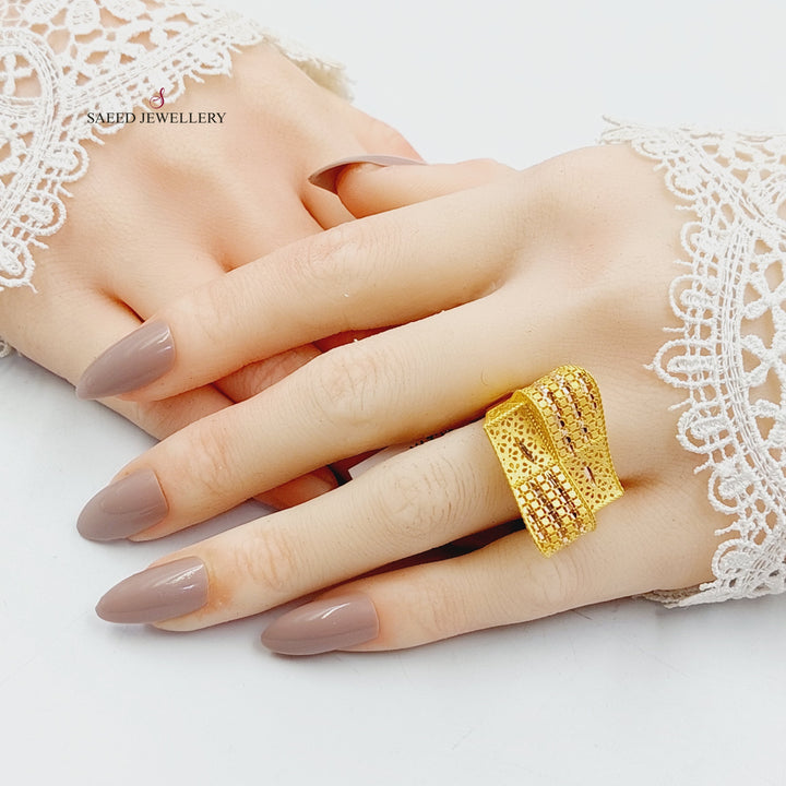 21K Gold Waves Ring by Saeed Jewelry - Image 5