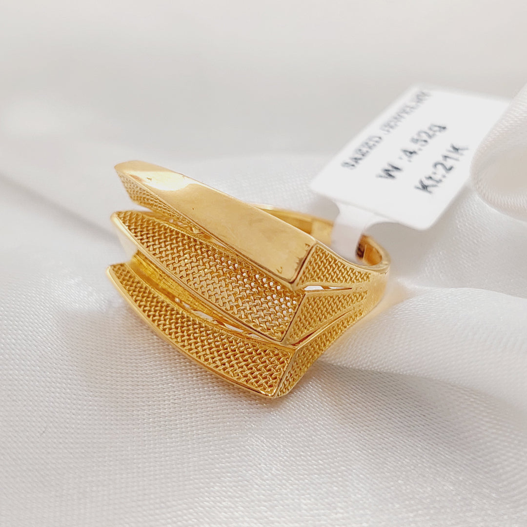 21K خاتم امواج-مجوهرات الشيخ سعيد-Saeed Jewelry 