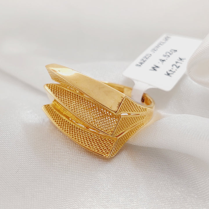 21K خاتم امواج-مجوهرات الشيخ سعيد-Saeed Jewelry 