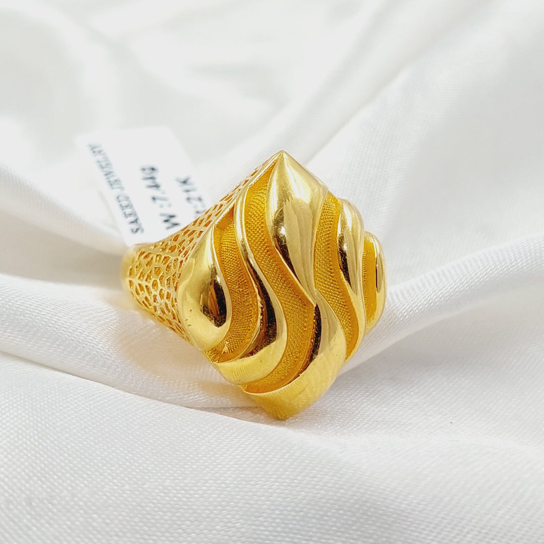 21K Gold Waves Ring by Saeed Jewelry - Image 2