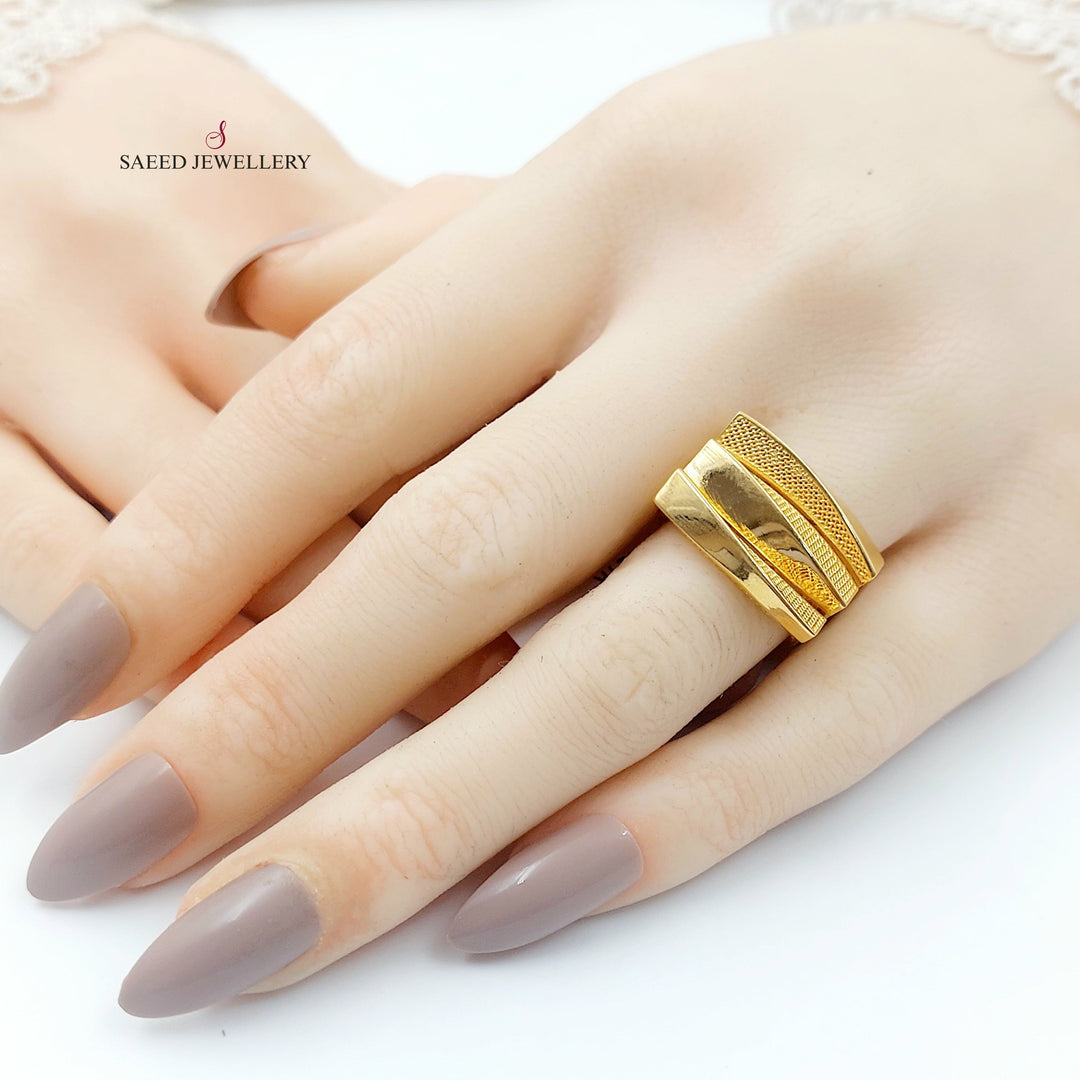 Waves Ring Made of 21K Gold by Saeed Jewelry 