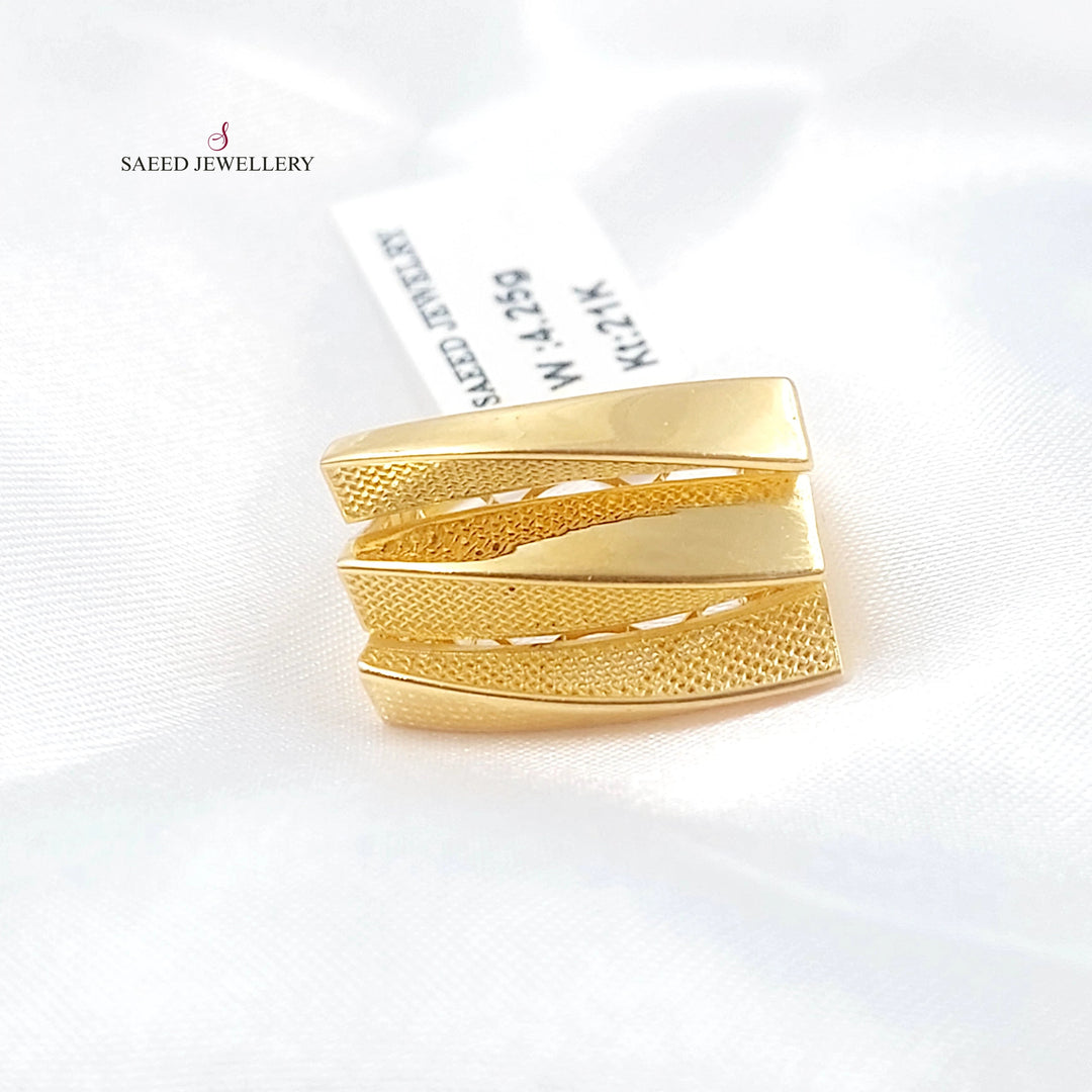 Waves Ring Made of 21K Gold by Saeed Jewelry 
