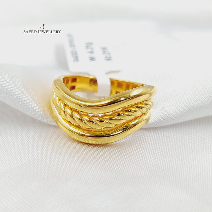Waves Ring Made of 21K Gold by Saeed Jewelry 