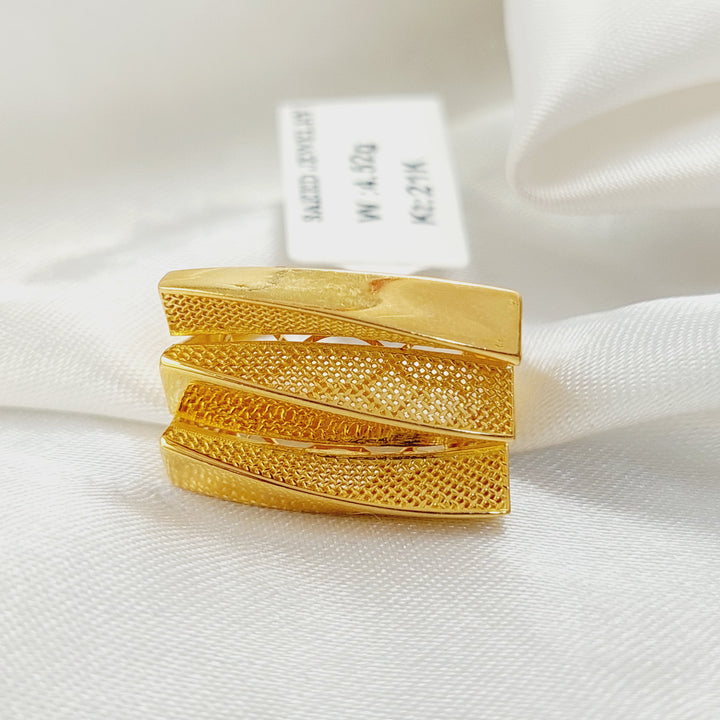 21K خاتم امواج-مجوهرات الشيخ سعيد-Saeed Jewelry 