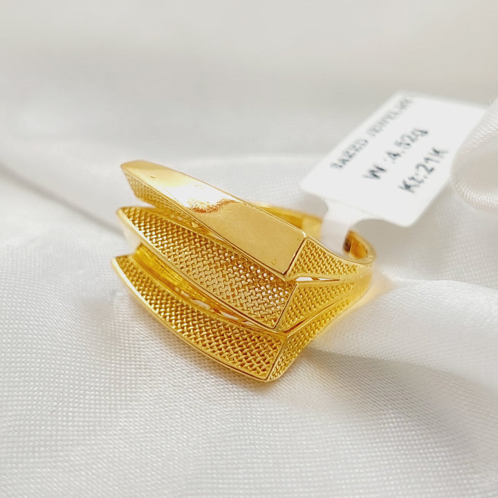 21K خاتم امواج-مجوهرات الشيخ سعيد-Saeed Jewelry 