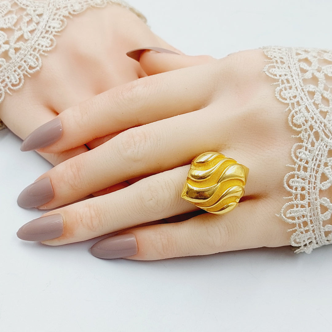 21K Gold Waves Ring by Saeed Jewelry - Image 5