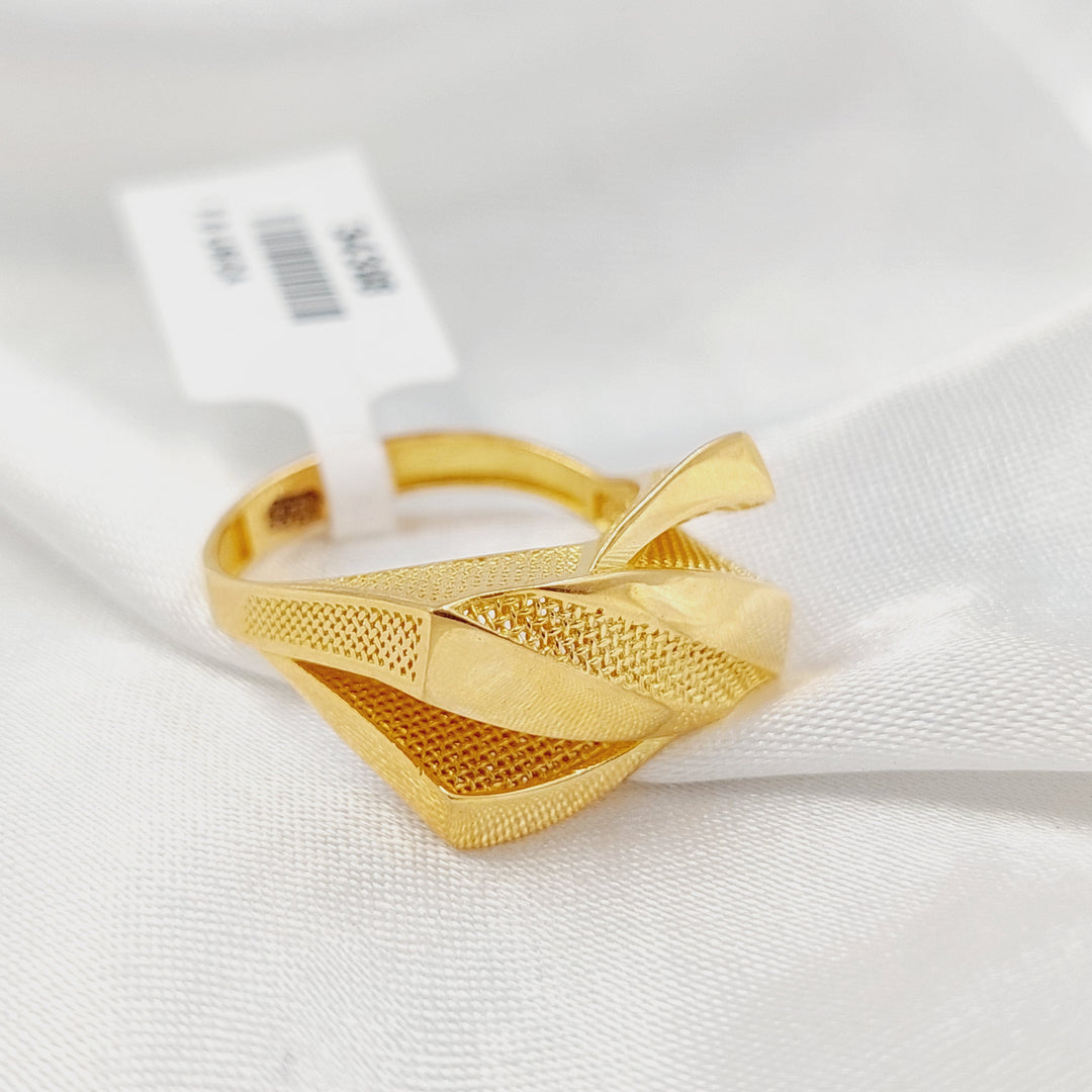 21K خاتم امواج-مجوهرات الشيخ سعيد-Saeed Jewelry 