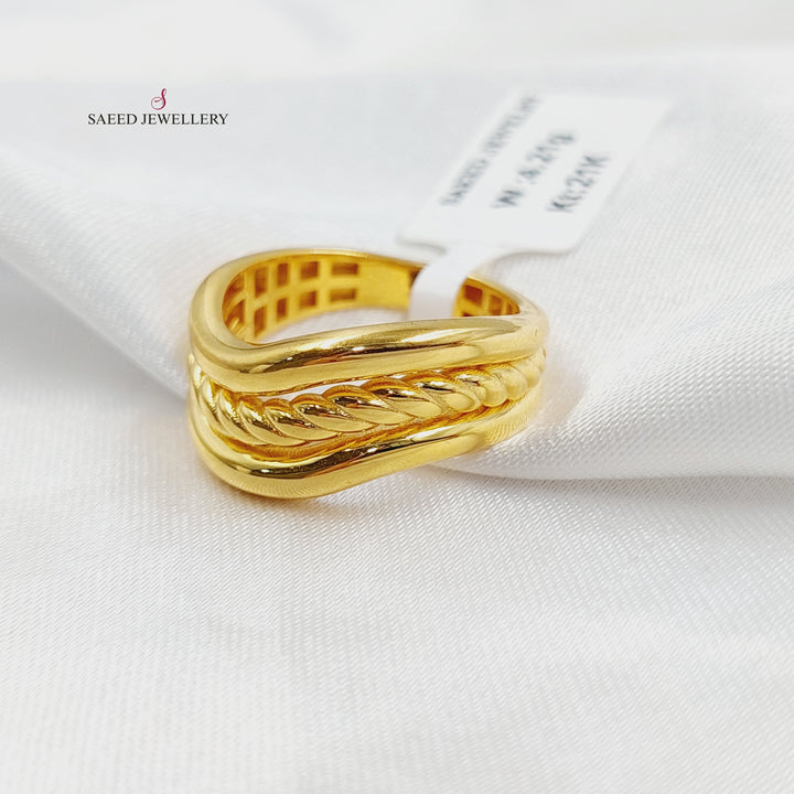Waves Ring Made of 21K Gold by Saeed Jewelry 