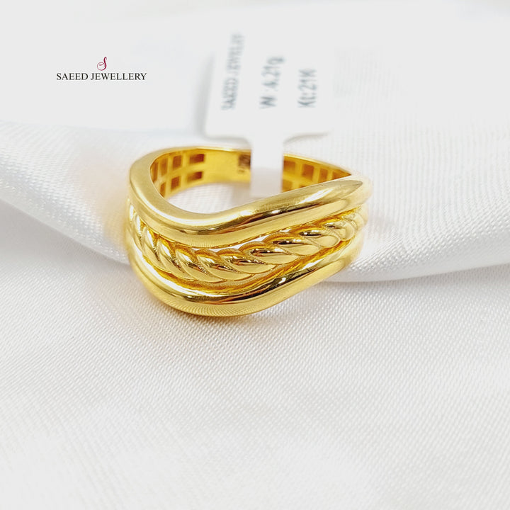 Waves Ring Made of 21K Gold by Saeed Jewelry 