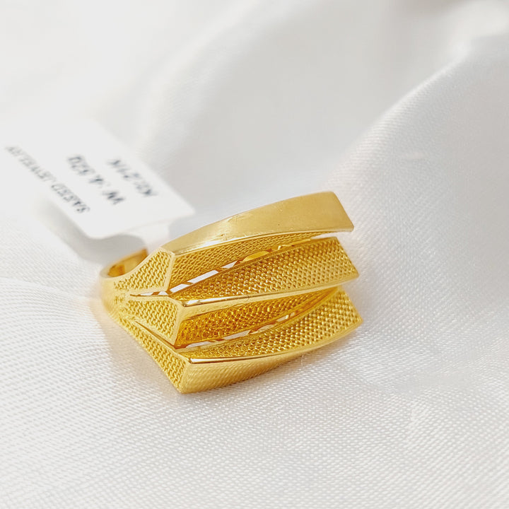 21K خاتم امواج-مجوهرات الشيخ سعيد-Saeed Jewelry 