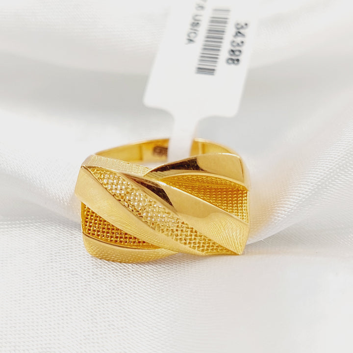 21K خاتم امواج-مجوهرات الشيخ سعيد-Saeed Jewelry 