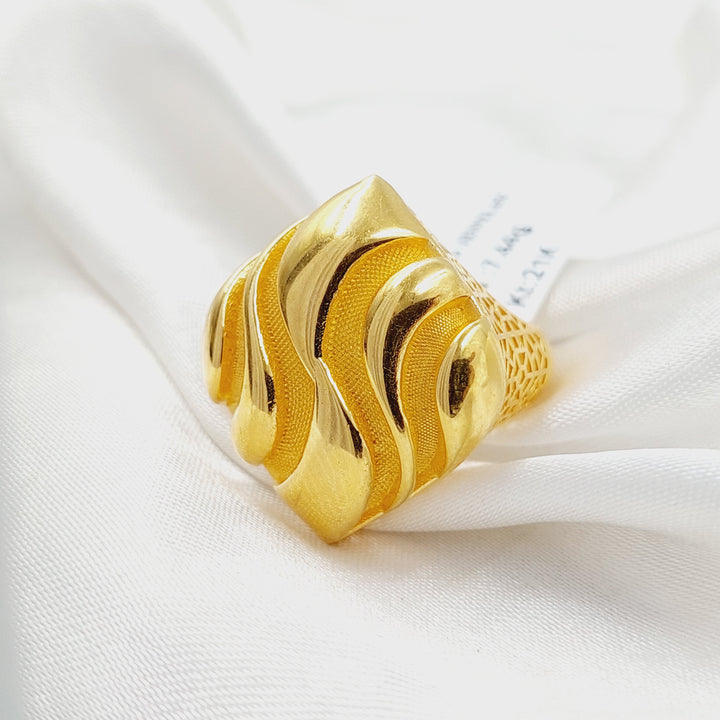 21K Gold Waves Ring by Saeed Jewelry - Image 3