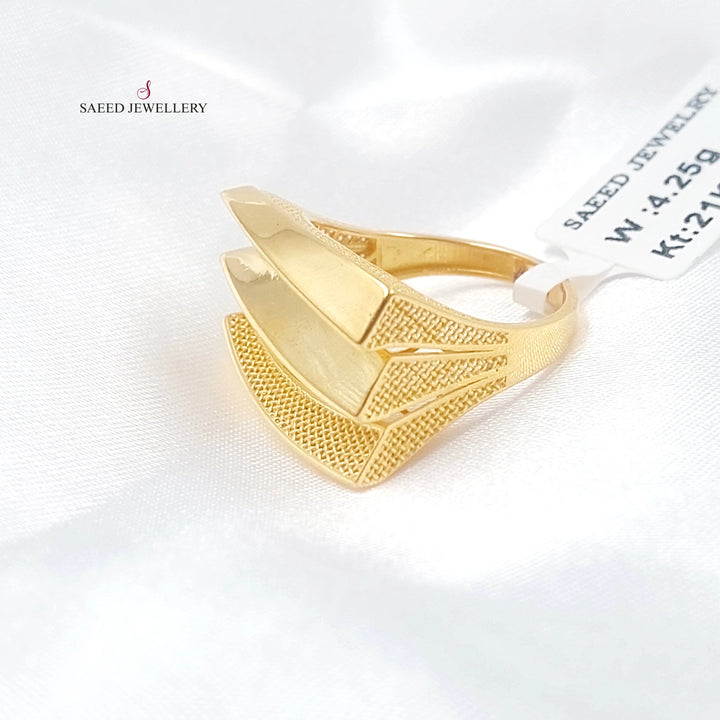 Waves Ring Made of 21K Gold by Saeed Jewelry 