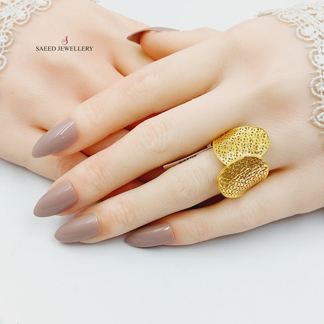 21K Gold Wings Ring by Saeed Jewelry - Image 4