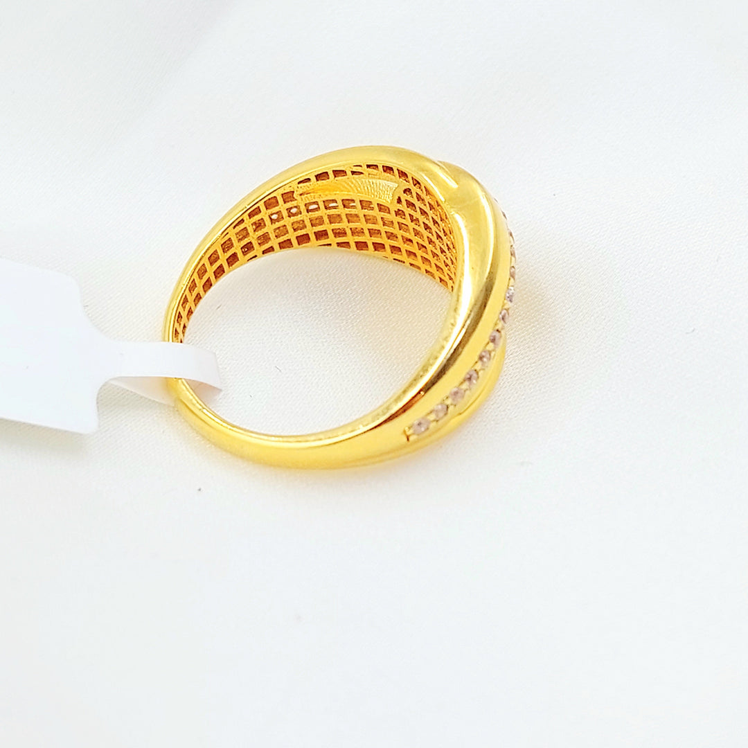 21K خاتم اكسترا مرصع-مجوهرات الشيخ سعيد-Saeed Jewelry 