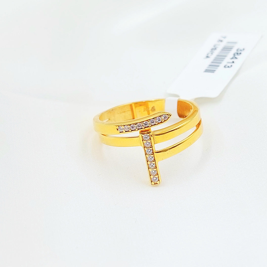 21K خاتم اكسترا مرصع-مجوهرات الشيخ سعيد-Saeed Jewelry 