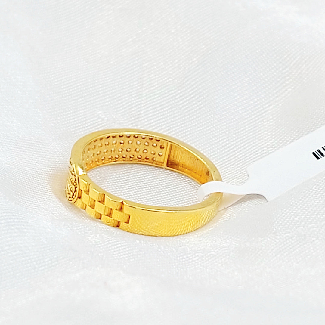 21K خاتم اكسترا مرصع-مجوهرات الشيخ سعيد-Saeed Jewelry 