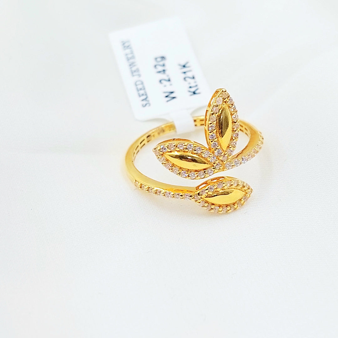21K خاتم فراشة مرصع-مجوهرات الشيخ سعيد-Saeed Jewelry 