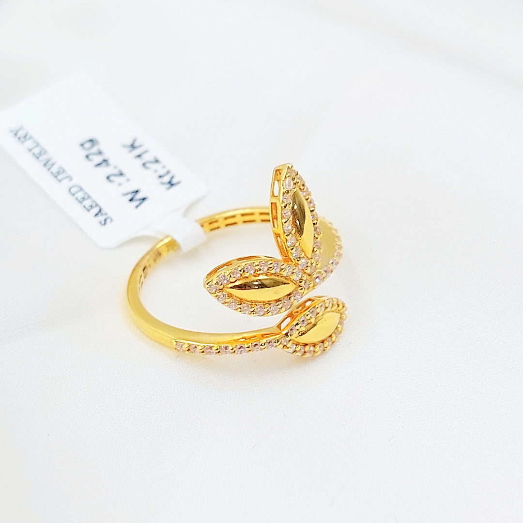 21K خاتم فراشة مرصع-مجوهرات الشيخ سعيد-Saeed Jewelry 