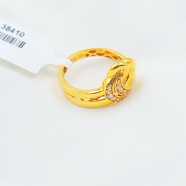 21K خاتم اكسترا مرصع-مجوهرات الشيخ سعيد-Saeed Jewelry 