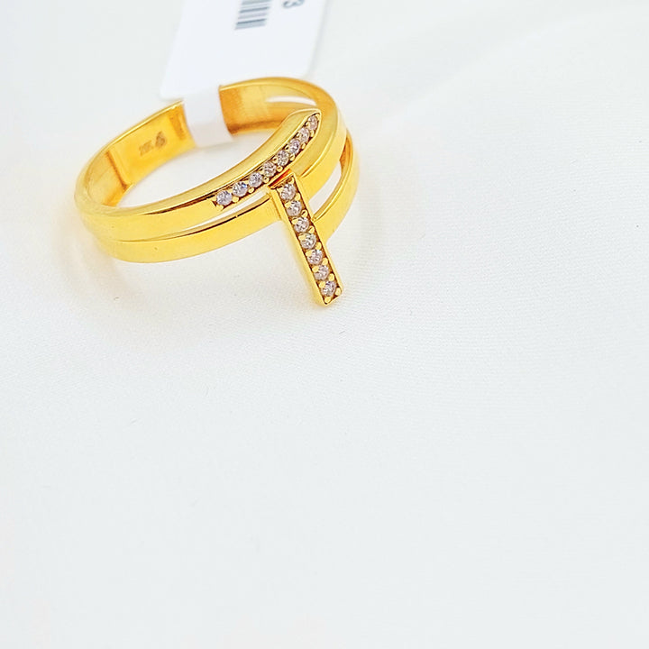 21K خاتم اكسترا مرصع-مجوهرات الشيخ سعيد-Saeed Jewelry 