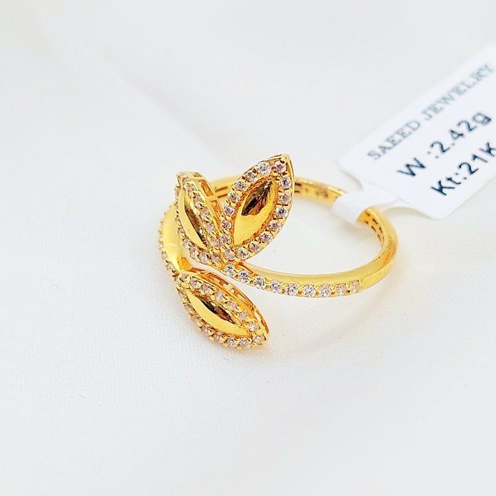 21K خاتم فراشة مرصع-مجوهرات الشيخ سعيد-Saeed Jewelry 