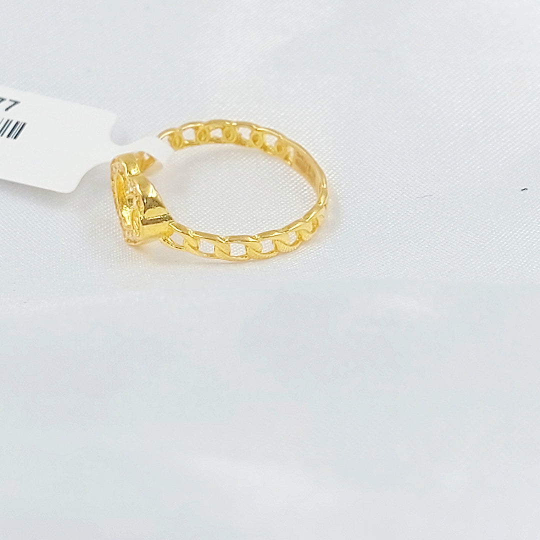 21K خاتم قلب مرصع-مجوهرات الشيخ سعيد-Saeed Jewelry 