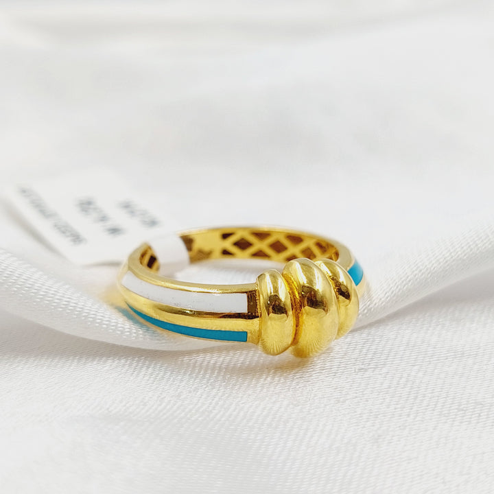 21K خاتم اكسترا مرصع-مجوهرات الشيخ سعيد-Saeed Jewelry 