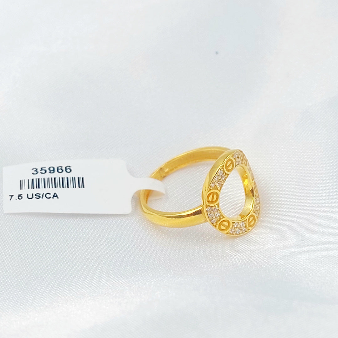 21K خاتم فيجارو مرصع-مجوهرات الشيخ سعيد-Saeed Jewelry 