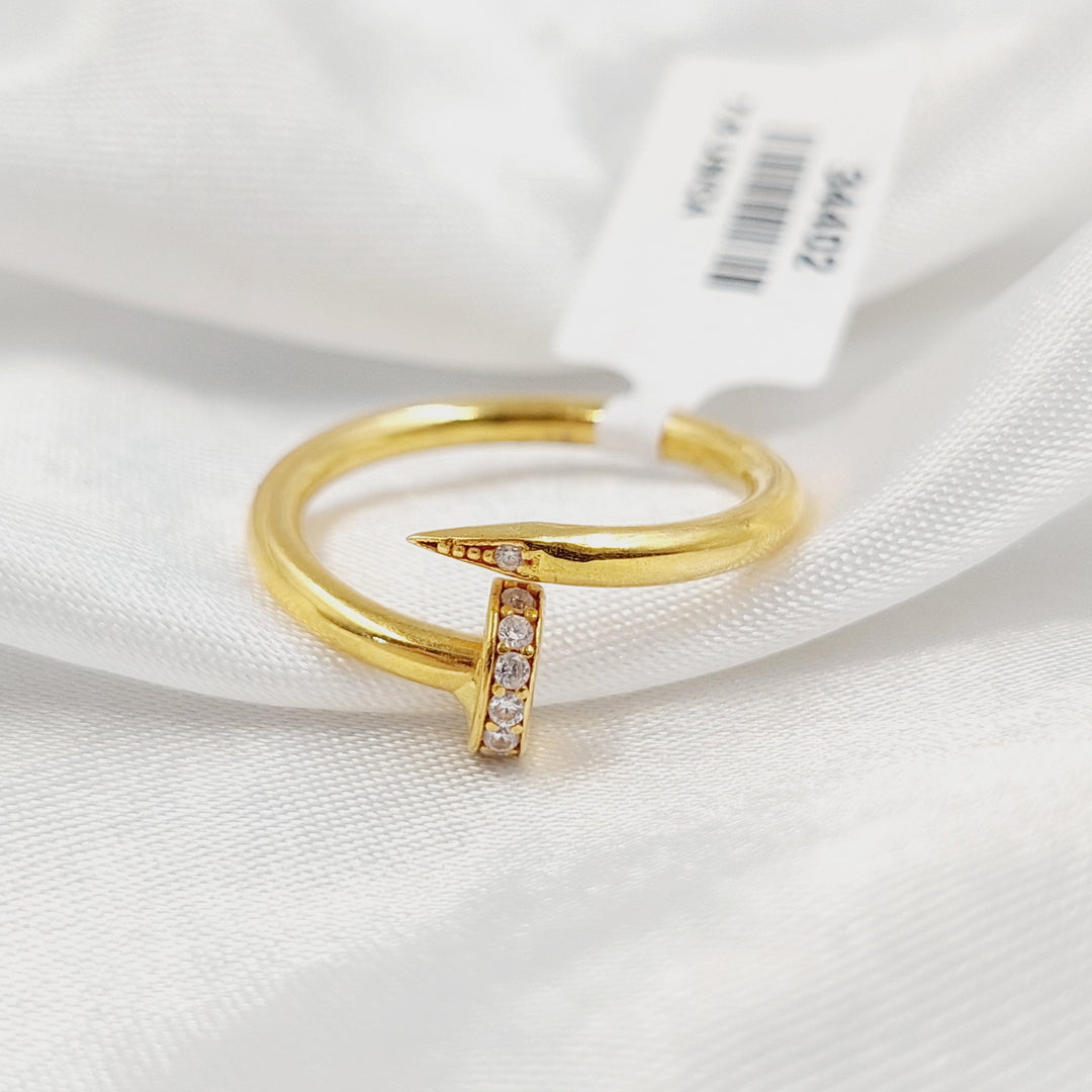 21K خاتم مسمار مرصع-مجوهرات الشيخ سعيد-Saeed Jewelry 