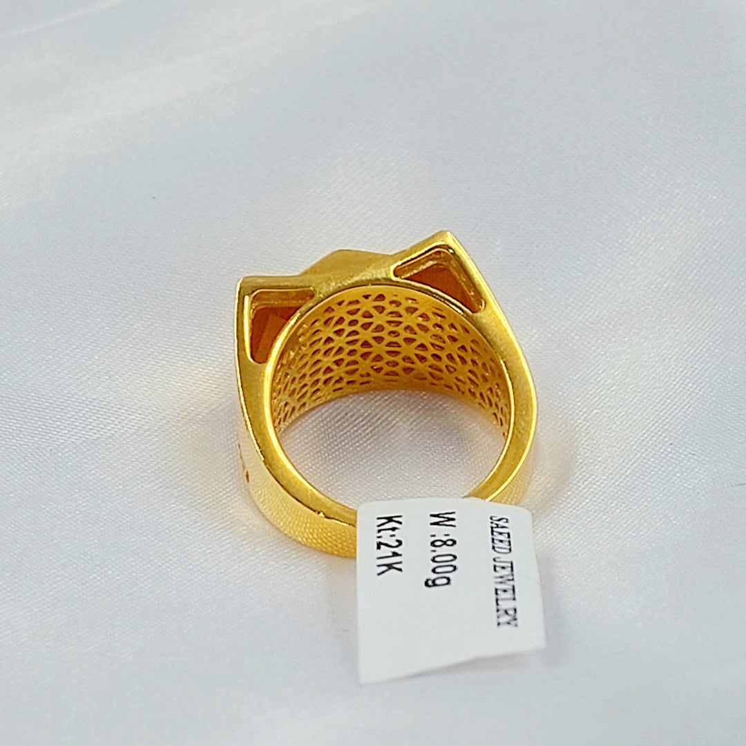 21K خاتم اكسترا مرصع-مجوهرات الشيخ سعيد-Saeed Jewelry 