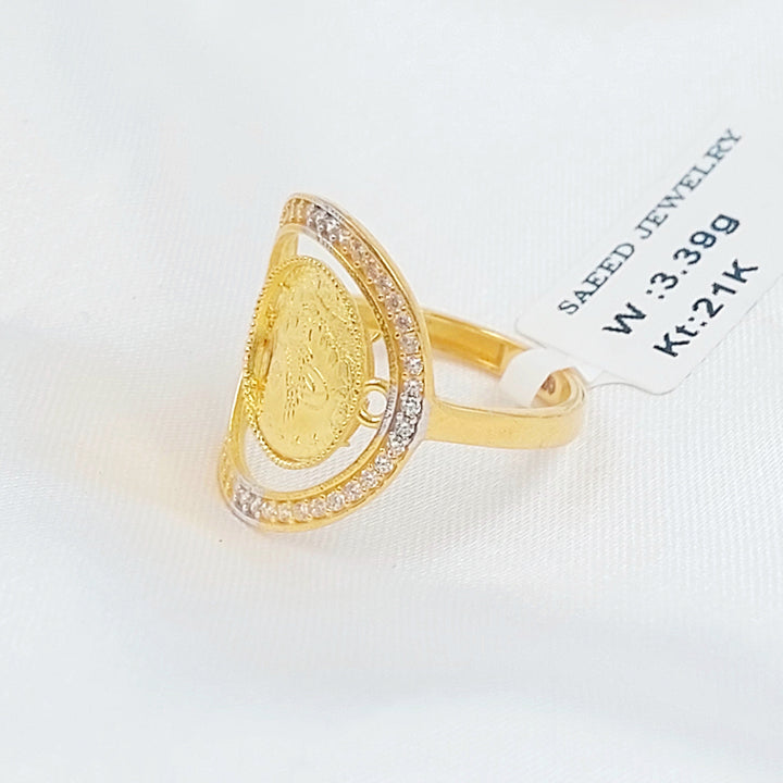 21K خاتم رشادي مرصع-مجوهرات الشيخ سعيد-Saeed Jewelry 