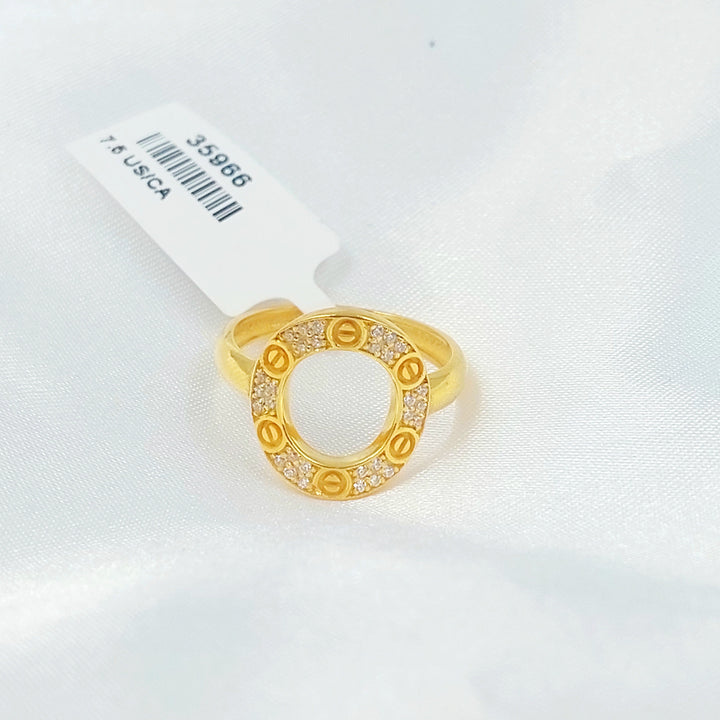 21K خاتم فيجارو مرصع-مجوهرات الشيخ سعيد-Saeed Jewelry 