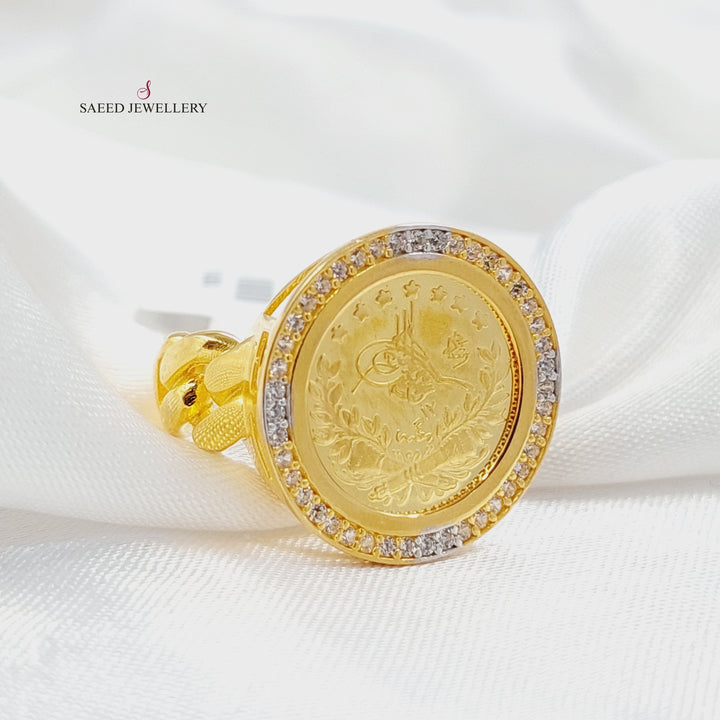 21K خاتم رشادي مرصع-مجوهرات الشيخ سعيد-Saeed Jewelry 